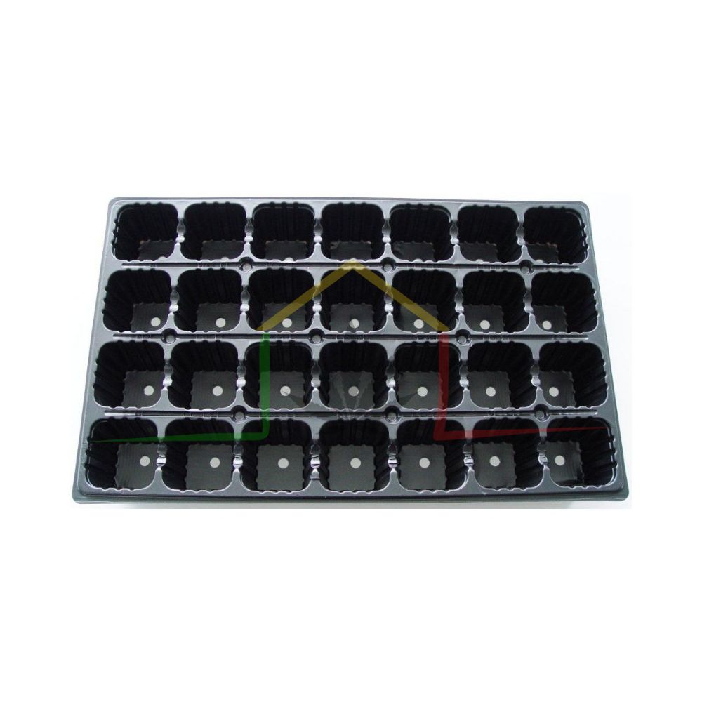 Bandeja semillero en plástico de 28 alveolos