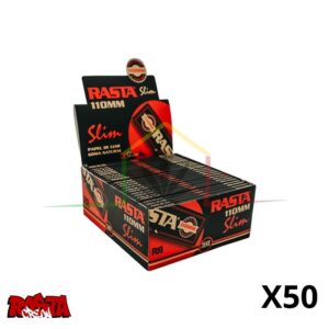 caja de 50 paquetes de Papel de liar Rasta Slim