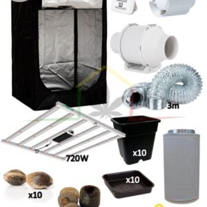 kit armario cultivo completo led 120 x 120